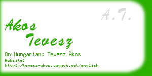 akos tevesz business card